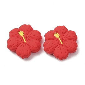 Cuentas de silicona, cuentas focales, flor
