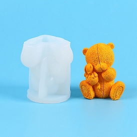 Bear DIY Acrylic Candle Molds, for Scented Candle Making