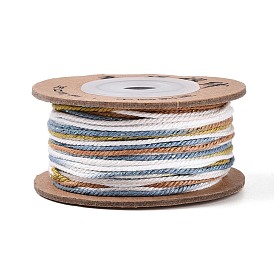 30м сегментный окрашенный хлопковый шнур для макраме, круглая плетеная веревка, для настенного крепления, ремесла, Подарочная упаковка