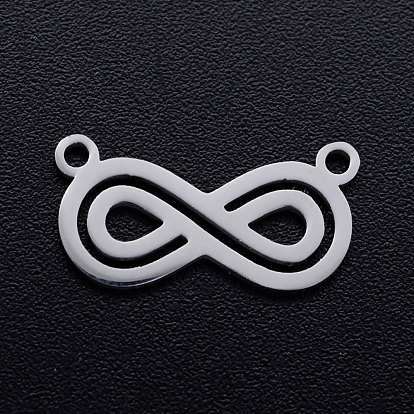 201 Stainless Steel Pendants, Double Infinity
