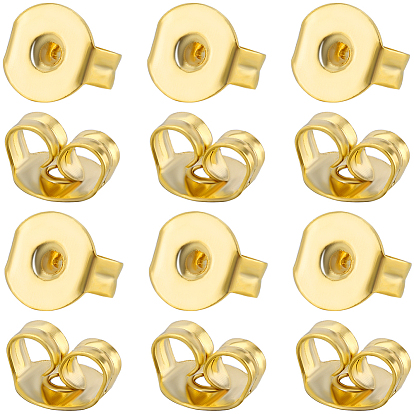 50шт латунные фрикционные ушные гайки, серьги для серьги-гвоздики
