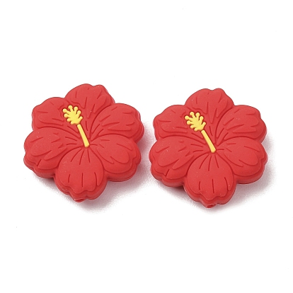 Cuentas de silicona, cuentas focales, flor