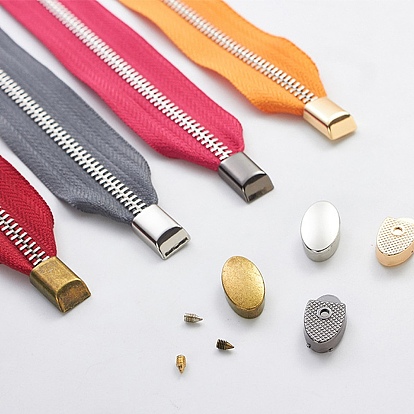 Стопор для молнии из сплава, застежка-молния заканчивается винтом, ремонт замена, для шитья сумки для рукоделия своими руками, прямоугольные