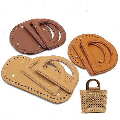 PU Leather D-shaped Handle and Bag Bottom