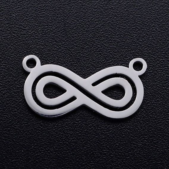 201 Stainless Steel Pendants, Double Infinity