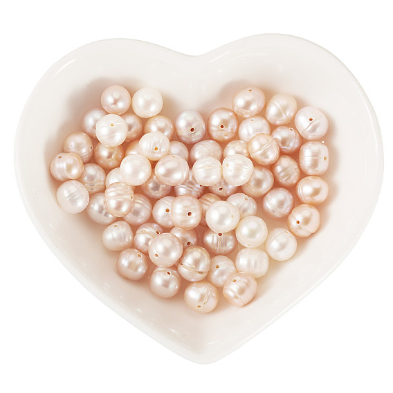 60шт. 3 стили нити натуральных культивированных пресноводных жемчужных бусин, рифленый картофель