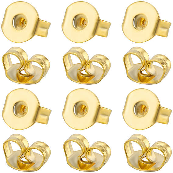 50шт латунные фрикционные ушные гайки, серьги для серьги-гвоздики