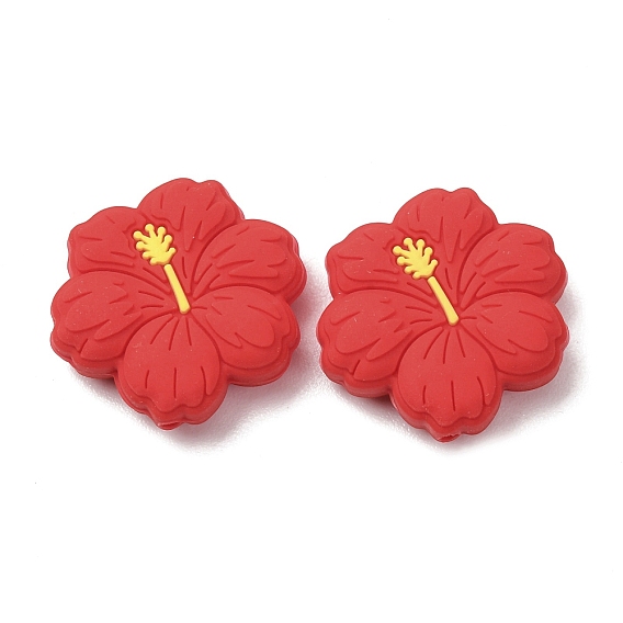 Silicone Beads, Focal Beads, Flower
