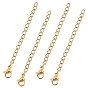 304 Stainless Steel Chain Extender, with Lobster Claw Clasp