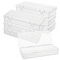 15Pcs Plastic Bead Containers with Hinged Lid, Rectangle