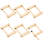 6Pcs Alloy Screw Shackle, Bag Adjustable Buckles for Bag Strap Connector, Rectangle