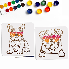 1 Set Herbst Thema Haustier aushöhlen Zeichnung Malerei Schablonen, mit PC-Art-Pinseln