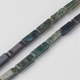 Natural Indian Agate Beads Strands, Cuboid