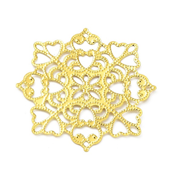 Подвески для железного разъема для стойки, цветок ссылки, гравированные металлические украшения