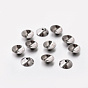 Оригинальный цвет 201 из нержавеющей стали шарик шишки, 5x1.5 мм, отверстие : 0.6 мм