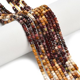Природные mookaite бисер нитей, граненые настольные бусины в форме куба
