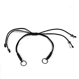 Armband Zeug, mit Nylonfaden, Messingperlen und offene Sprungringe aus Eisen