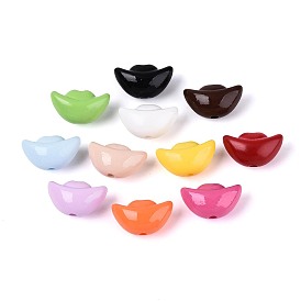 Непрозрачные акриловые бусины, башмаковидный золотой слиток