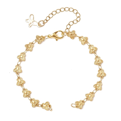 304 Изготовление браслета из нержавеющей стали с цепочкой в виде бабочки, с цинковым сплавом застежками омаров коготь