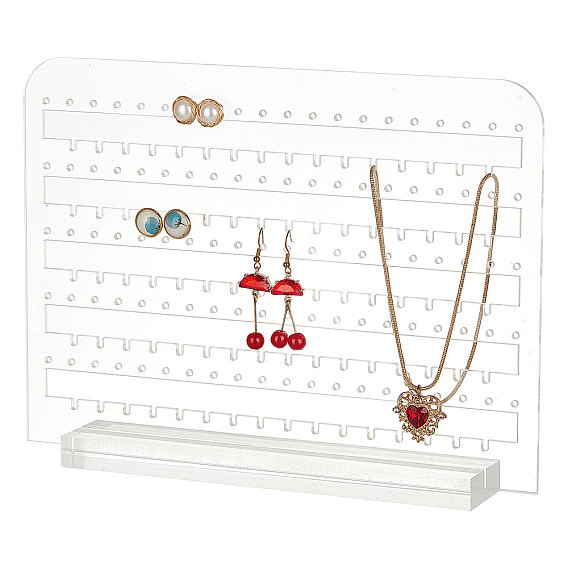 6-ярусные прозрачные акриловые подставки для сережек, органайзер для серег