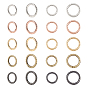 20Pcs 5 Colors 2 Sizes Zinc Alloy Spring Gate Rings, O Rings