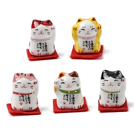 Керамические украшения для витрин с изображением счастливого кота, аксессуары для украшения сада в стиле микроландшафта maneki neko