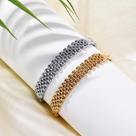 Ионное покрытие (IP) 304 шарнирные браслеты из нержавеющей стали для женщин