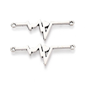 Звенья / разъемы из сплава в тибетском стиле, сердцебиение, без кадмия и без свинца