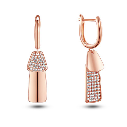 925 серьги из серебра из серебра, асимметричные серьги, с прозрачным кубическим цирконием класса aaa и кулоном из латуни