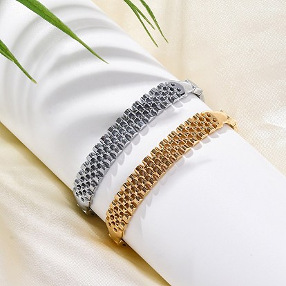 Ионное покрытие (IP) 304 шарнирные браслеты из нержавеющей стали для женщин