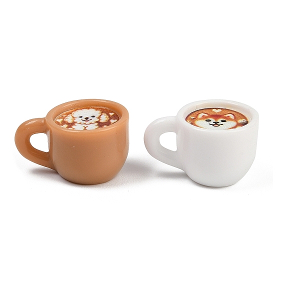 Непрозрачные подвески смолы, кофе с собакой