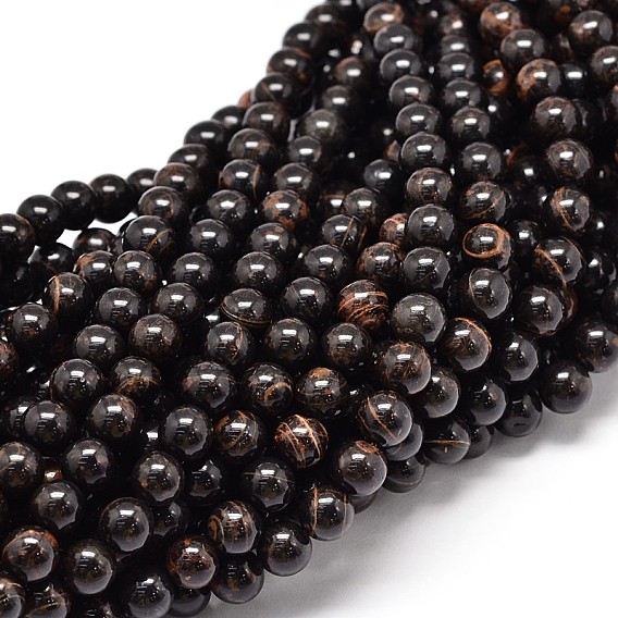 Natural Obsidian Round Bead Strands
