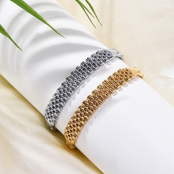 Ионное покрытие (IP) 304 шарнирные браслеты из нержавеющей стали для женщин