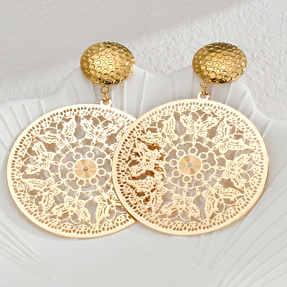 304 полые серьги-гвоздики из нержавеющей стали