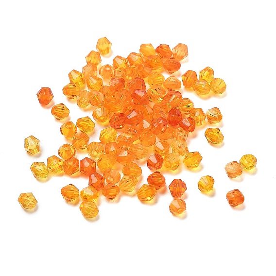 (Defective Closeout Sale:Cross Color), Transparent Acrylic Beads, Bicone