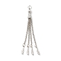 Tibetan Style Alloy Tassel Big Pendants, Feather