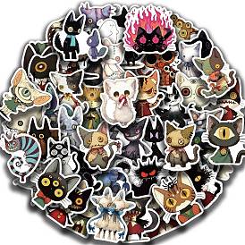 50Pcs Cat Shapes PVC Waterproof Stickers, Self-Adhesive Decals