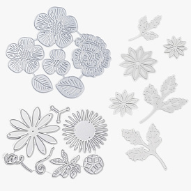 SUNNYCLUE Carbon Steel Cutting Dies Stencils, for DIY Scrapbooking/Photo Album, Decorative Embossing DIY Paper Card, Flower