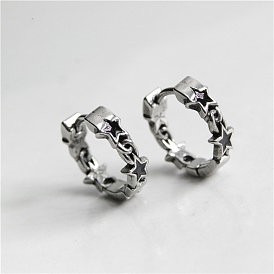 Звезда 304 серьги-кольца из нержавеющей стали с эмалью