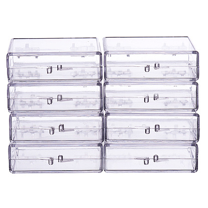 Transparent Plastic Bead Containers, Cuboid