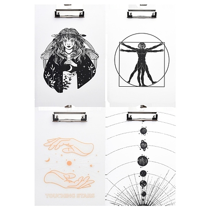 4Pcs Plastic Clipboards, Standard Clip Hardboard, for Classroom & Office Use