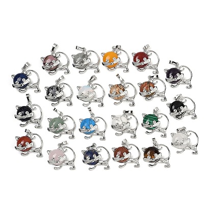 Кулоны с котенком из драгоценных камней, милые латунные подвески в форме кошки, платина, долговечный, стойки покрытие