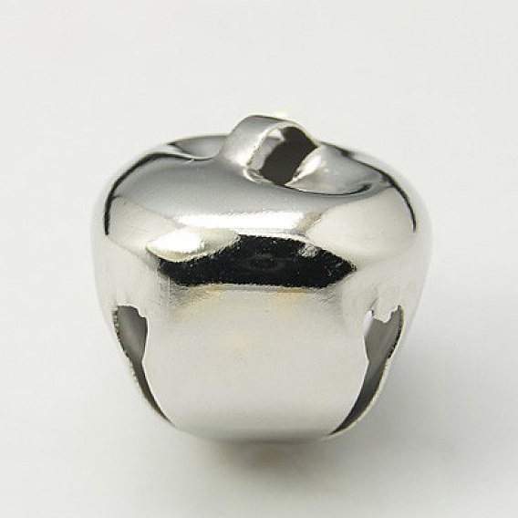 Iron Bell Pendants, Nice For Christmas Day Decoration, 18~20x18~20x18~20mm, Hole: 5x3mm