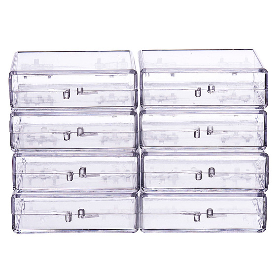 Transparent Plastic Bead Containers, Cuboid