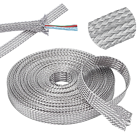 304 Ремешок из нержавеющей стальной проволоки, сплетенный в оплетку, плоский