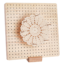 Wooden Crochet Blocking Board, Knitting Positioning Plate, with Steel Needles & Pegs