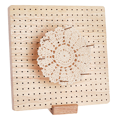 Wooden Crochet Blocking Board, Knitting Positioning Plate, with Steel Needles & Pegs