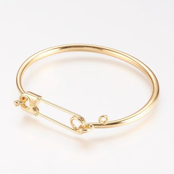 Brass Bangle, Real 18K Gold Plated