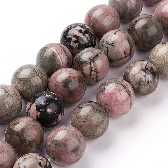 Natural Rhodonite Beads Strands, Round