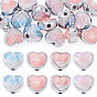 16 шт 4 цвета непрозрачные акриловые бусины, сердце, cmолой